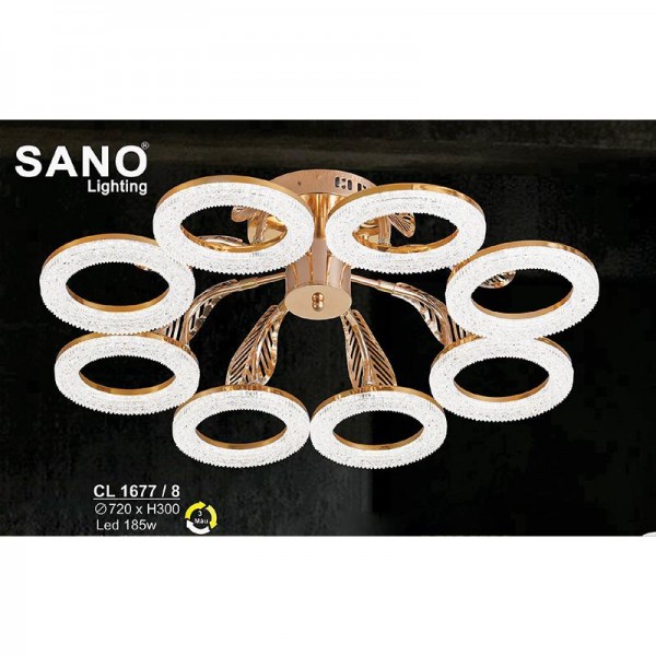 Đèn chùm LED Sano CL 1677/8 Ø720*H300 185W