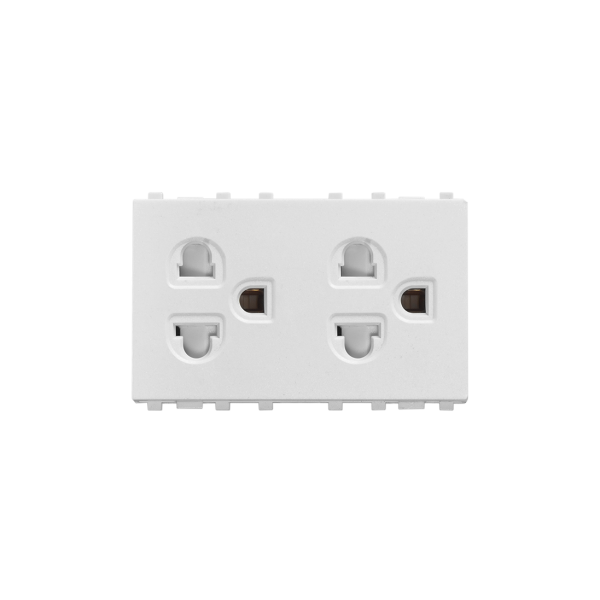 2 ổ cắm 3 chấu có màn che 16A - S668C/UE2