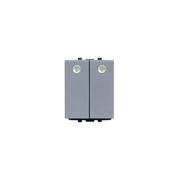 Công tắc kép cỡ trung 1 chiều có dạ quang - S668CG/S/2F
