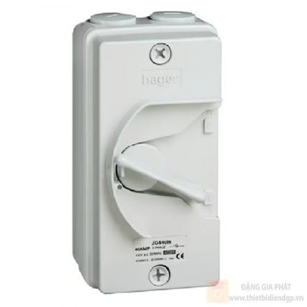 Cầu dao cách ly Isolator Hager AC22A 4 cực (3 cực + ngắt trung tính)