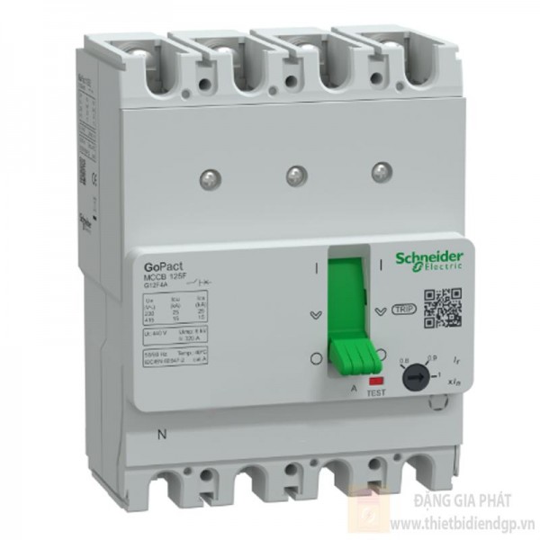 Aptomat khối MCCB Schneider GoPact 125F 4P 30kA dòng chỉnh định G12F4A16