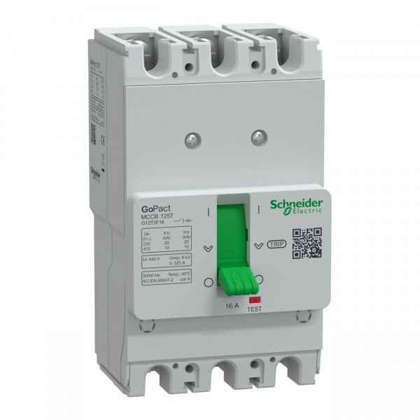 Aptomat khối MCCB Schneider GoPact 125T 3P 10kA dòng cố định G12T3F16