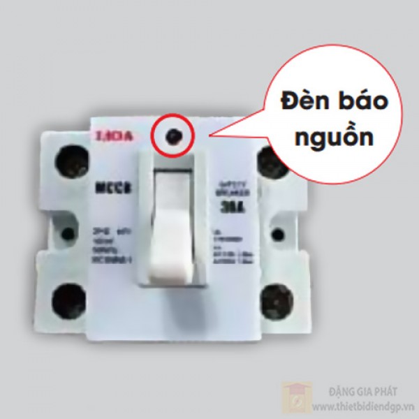 Aptomat LiOA MCCB2P1E-DN/20A 2P lắp nổi 1 tiếp điểm lắp ngang (nằm) có đèn báo