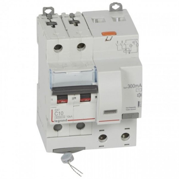 Cầu dao chống dòng rò và quá tải RCBO DX3 2P 6000A AC 300mA Legrand 411171