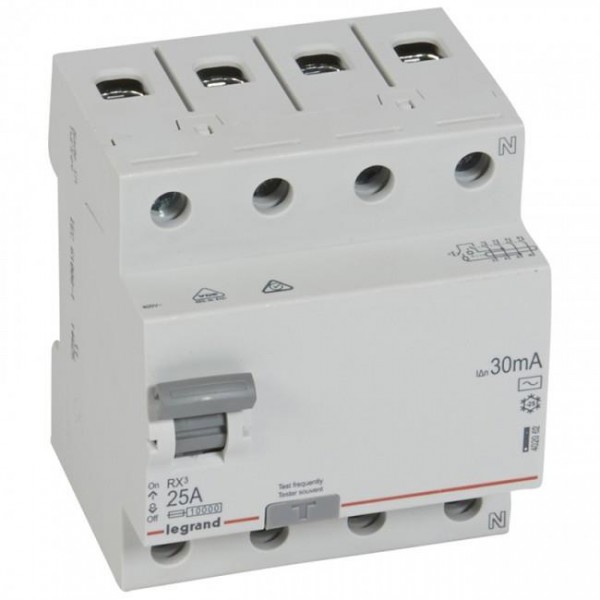 Cầu dao chống dòng rò RCCB 4P 30mA Legrand RX3 402062