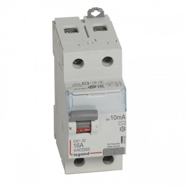 Cầu dao chống dòng rò RCCB DX3-ID 2P 16A 10mA Legrand 411500