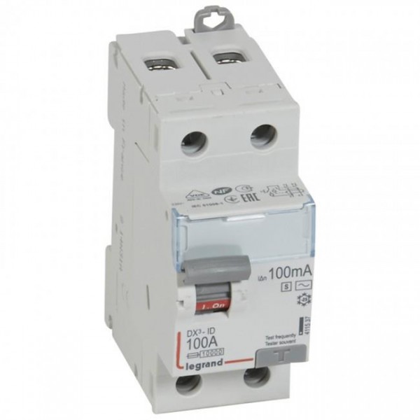 Cầu dao chống dòng rò RCCB DX3-ID 2P 100A 100mA Legrand 411537