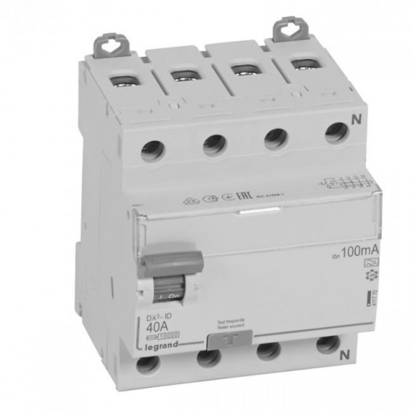 Cầu dao chống dòng rò RCCB DX3-ID 4P 100mA Legrand 411769