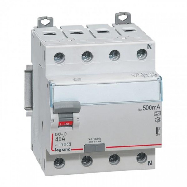Cầu dao chống dòng rò RCCB DX3-ID 4P 500mA Legrand 411789