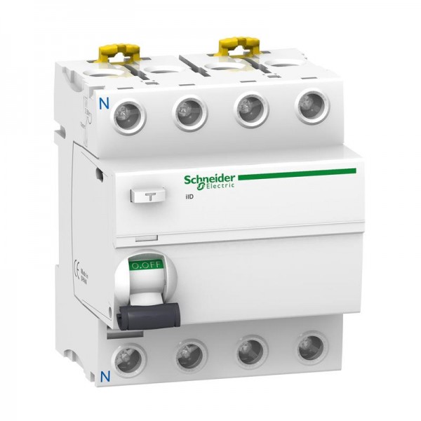 Cầu dao chống dòng rò RCCB Schneider Acti9 iID 4P 30mA 240-415V AC Type A9R71440