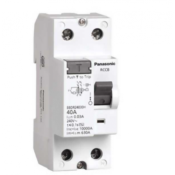 Cầu dao chống rò RCCB Panasonic  2P-30mA