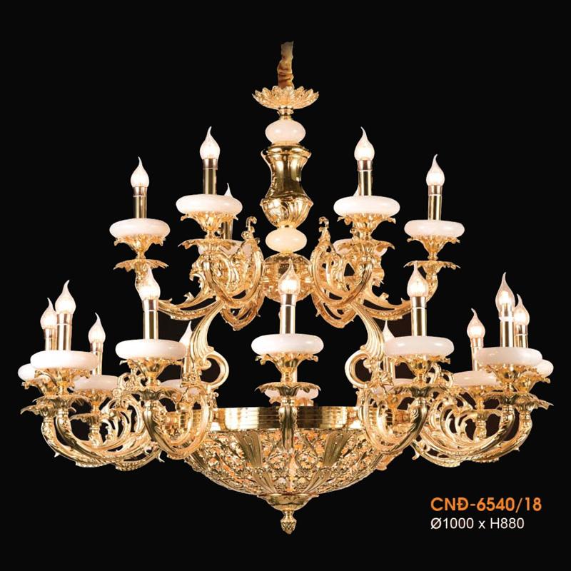 Đèn chùm nến đồng Ø1000xH880 CNĐ-6540/18