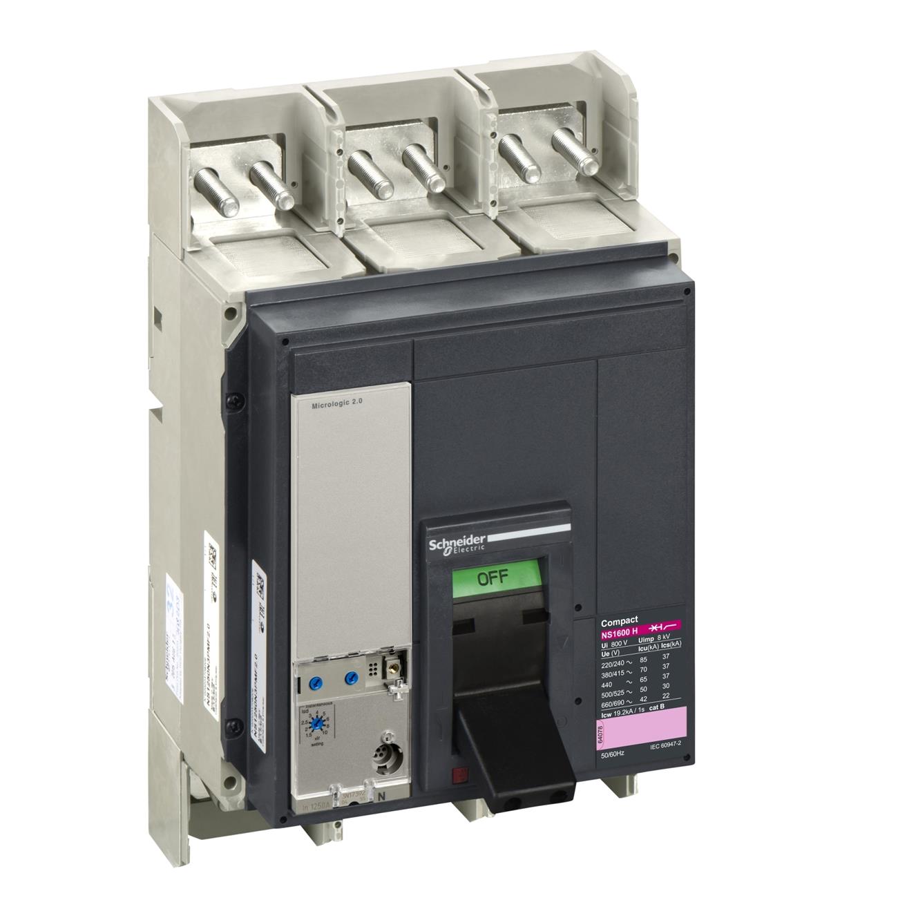 Bộ ngắt mạch tự động Circuit breaker Schneider ComPacT NS1250H C125H320FM