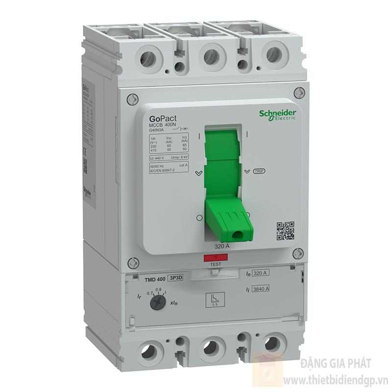 Aptomat khối MCCB Schneider GoPact 3P dòng chỉnh định G40N3A250