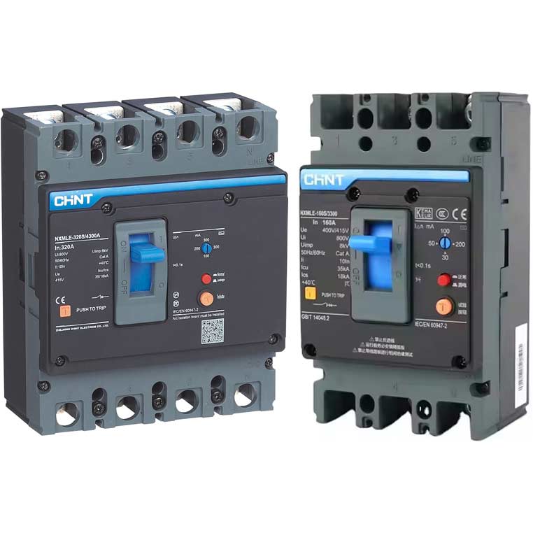 MCCB CHINT 4P NXMLE-125S chống rò điện Loại C