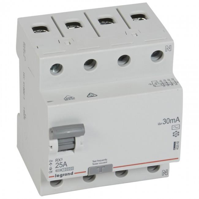 Cầu dao chống dòng rò RCCB 4P 30mA Legrand RX3 402062