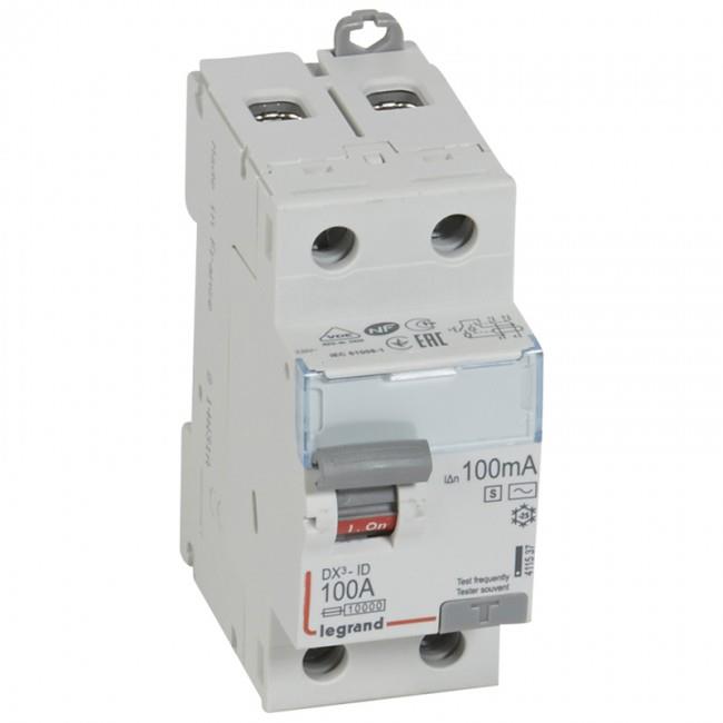 Cầu dao chống dòng rò RCCB DX3-ID 2P 100A 100mA Legrand 411537