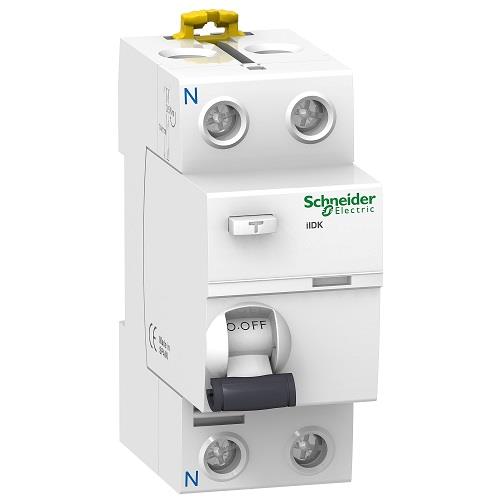 Cầu dao chống dòng rò RCCB Schneider Acti9 iID K 2P 30mA 240-415V AC Type A9R50225